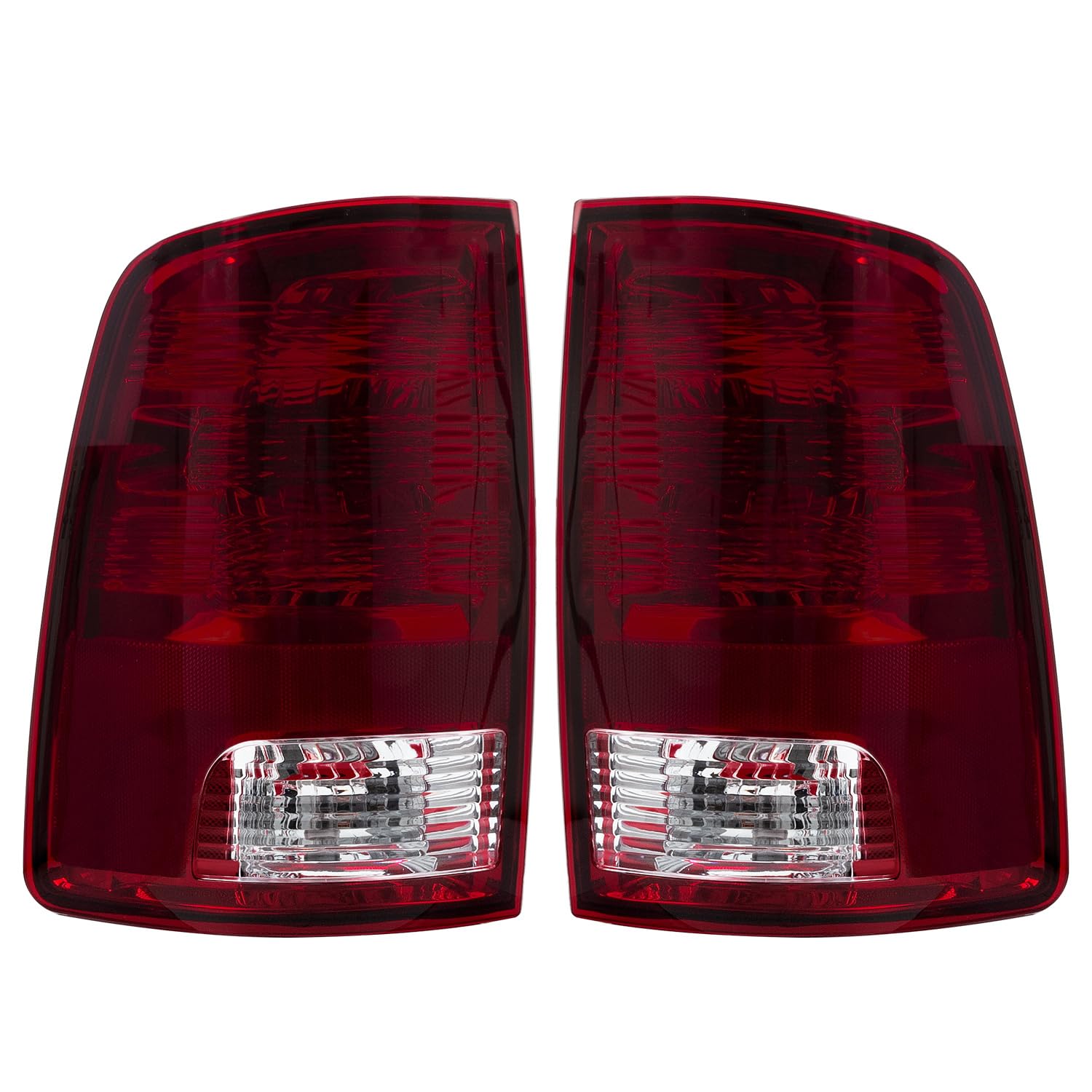 Photo 1 of RANSOTO Tail light Compatible with 2009-2018 Dodge Ram 1500 2500 3500 Smoke Red Rear Brake Taillight with Bulbs Replaces CH2818124 CH2819124 (Driver and Passenger Side)
