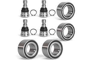 Ball Joints+Front and Rear Wheel Bearing 8Pcs for Polaris Ranger XP 900 13-15,for Polaris Ranger XP 800 12,for Ranger RZR 4 8