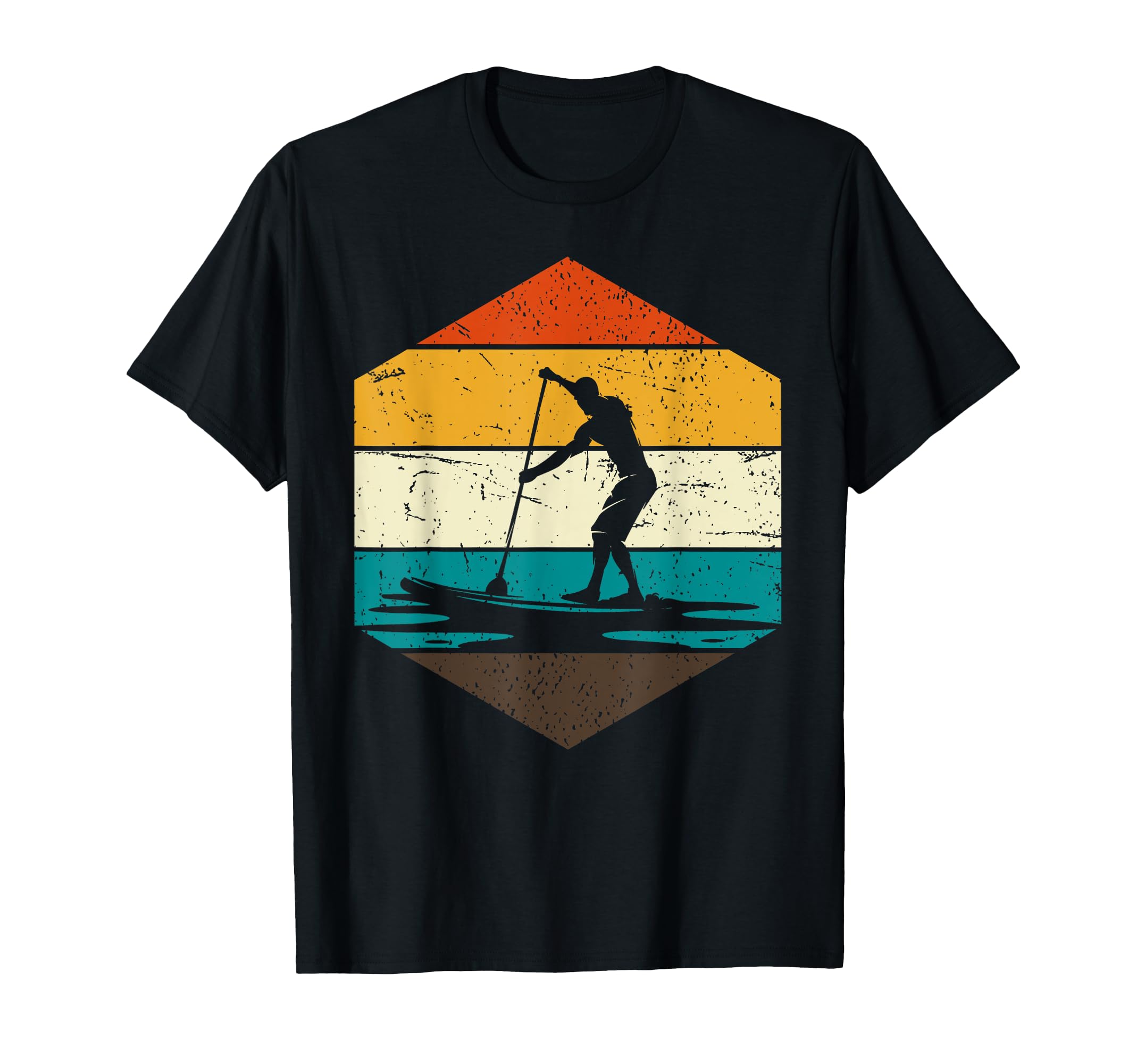 Retro Paddler Stand Up Paddling Paddleboarder Sports SUP T-Shirt