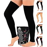 Mojo Women's Thigh-High Compression Sleeves 20-30mmHg with Non-Slip Grip Top – Graduated Support for Varicose Veins, Swelling, Travel & All-Day Comfort
