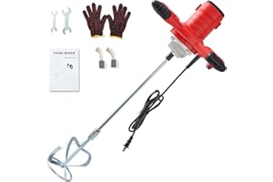 Ganggend 2300W Handheld Electric Concrete Mixer Portable Cement Mixer with 6 Adjustable Speed Mortar Mixer Mud Mixer for Mixing Mud Cement Mortar Paint Fodder