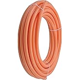 SharkBite 1 Inch x 100 Feet Orange PEX Pipe, Made in the USA, Oxygen Barrier Flexible Water Tubing for Radiant and Hydronic H
