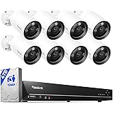 REOLINK 12MP Security Camera System Commercial, 8pcs H.265 12MP PoE Security Cameras Outdoor, Person Vehicle Pet Detection, Spotlight Color Night Vision, 16CH NVR 4TB HDD, RLK16-1200B8-A