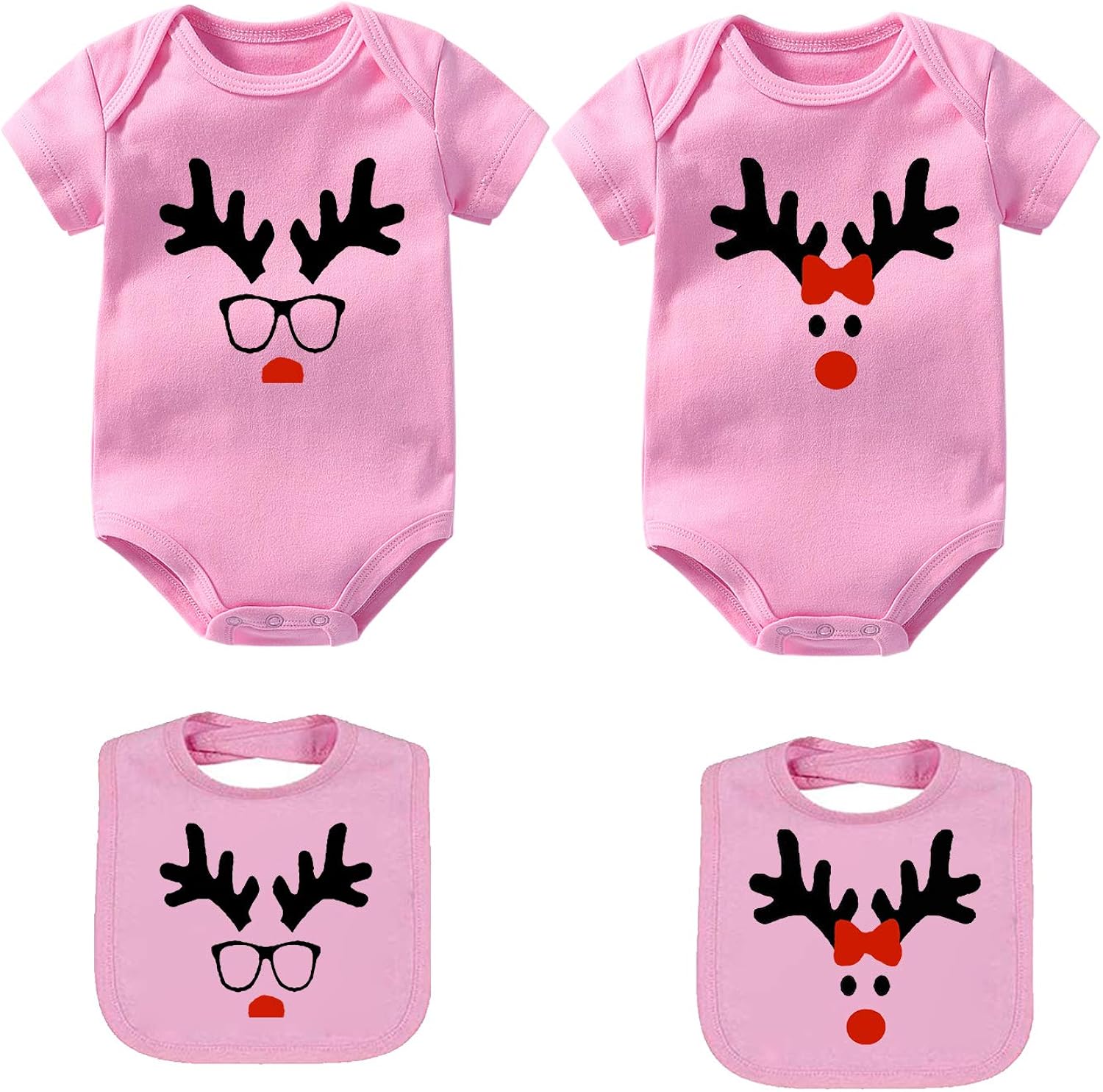 YSCULBUTOL Baby Body Weihnachten Elch Säugling Doppel Funny Baby