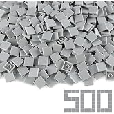 Feleph Light Bluish Gray 2&times;2 Tiles &times;500 Flat Bricks MOC Parts and Pieces | Bulk Building Blocks for Smooth Surface Wall Floor, Toy Accessories Compatible with Major Brands 3068