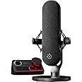 SteelSeries Alias Pro Kit — XLR Mic + Stream Mixer — 3X Bigger Capsule for Gaming, Streaming and Podcasting — USB/XLR Interface — Sonar Audio Software — Custom Controls — RGB — Single or Dual PC