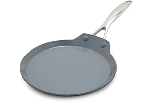 GreenPan Swift 9.5" Nonstick Crepe Pan, PFAS-Free Ceramic Pancake Skillet, Induction Suitable Cookware, Dishwasher & Oven Saf