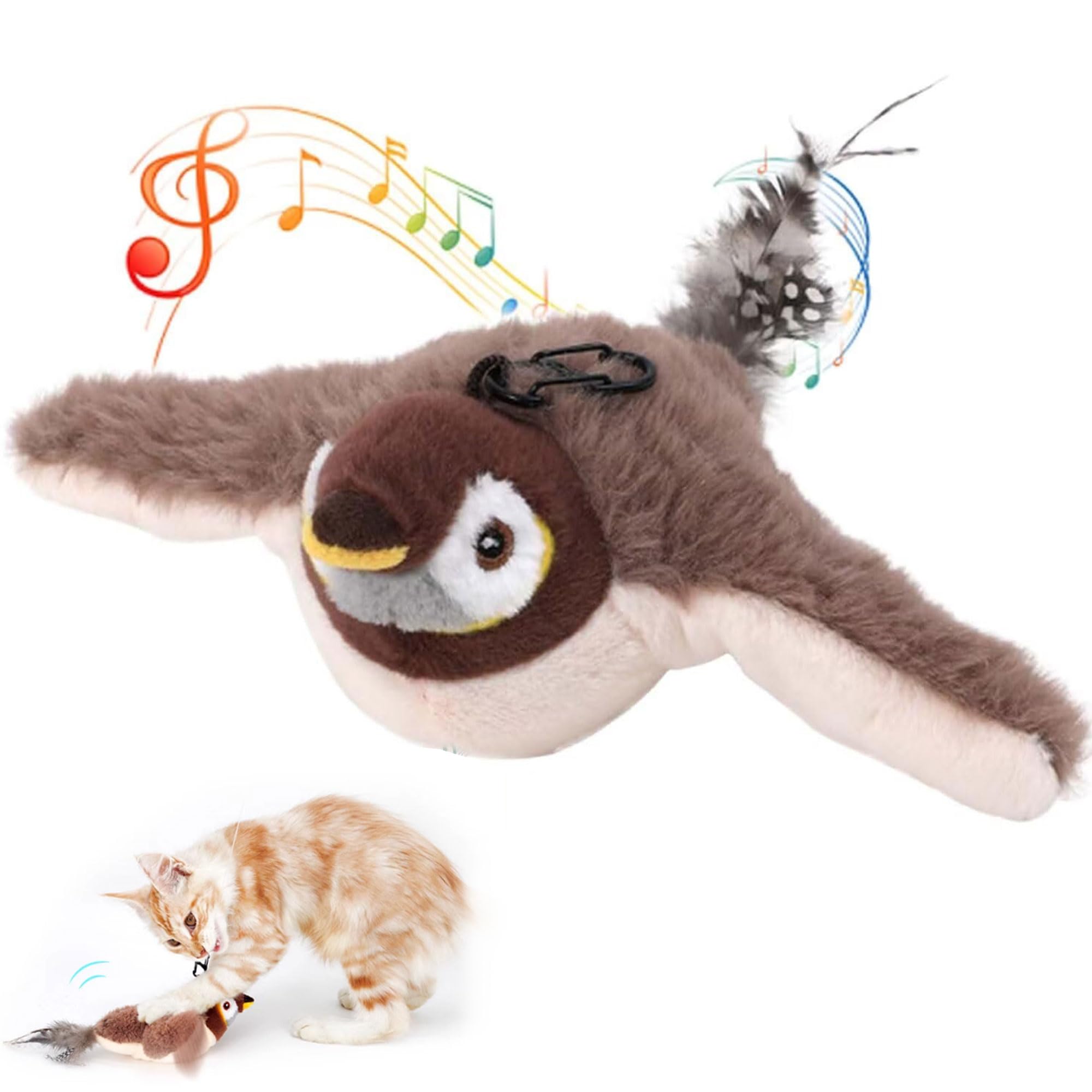 Photo 1 of Interactive Chirping Bird Cat Toy, 2025 New Interactive Chirping Bird Cat Toy, Bird Cat Toy for Indoor Adult Bored Cats, Interactive Cat Bird Toys with Feather Tail (1pcs)