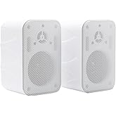 Diinpaul 3.5 inch Outdoor Speakers Wired, Waterproof Wall Mount Speakers, Ideal for Patio, Poolside, Garage, Pair, White