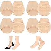 YUXIANLB Ball of Foot Cushion Socks, Women's Toe Cover with Padding, Toe Topper Socks