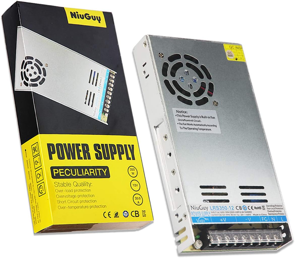 12V 30A DC Switching Power Supply Driver,NIUGUY 350W Switching Converter,Wide Voltage 110V/220V Universal 12V DC Low Voltage Transformer,for Radio, CCTV,Computer Project,LED Strip Light: Home Audio & Theater