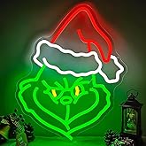JanHune Christmas Neon Sign Cartoon Christmas Neon Light Sign immable LED Signs for Wall Light Up Signs for Home Party Neon Wall Light Decor Xmas Gift