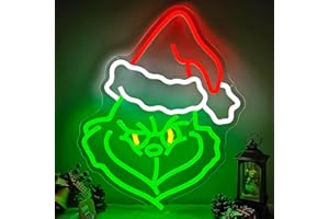 JanHune Christmas Neon Sign Cartoon Christmas Neon Light Sign immable LED Signs for Wall Light Up Signs for Home Party Neon Wall Light Decor Xmas Gift