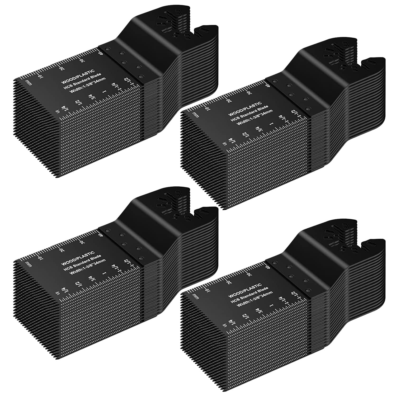 100 Pcs Oscillating Tool Blades, Professional Universal Oscillating Saw Blades, Wood Multitool Blades, Quick Release Durable Oscillating Tool, Multi Fit All Models… Image