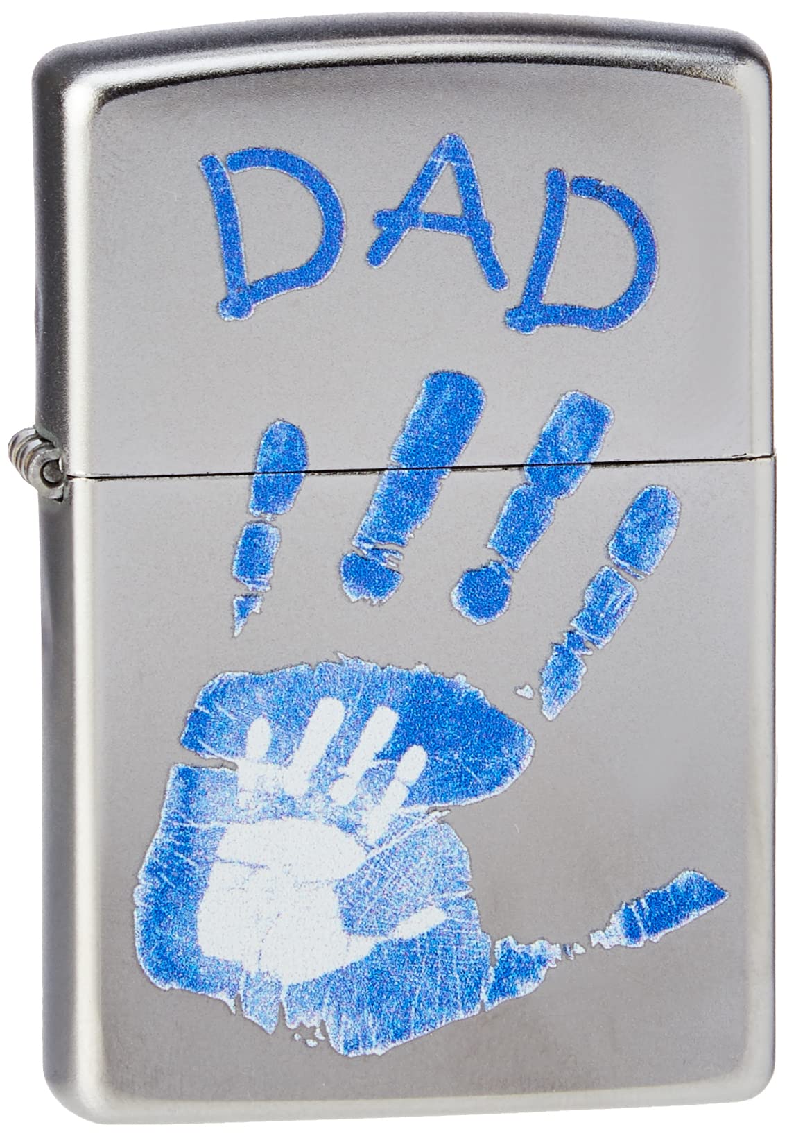 Zippo DAD HANDPRINTS Windproof Lighter - Satin chrome™, standard
