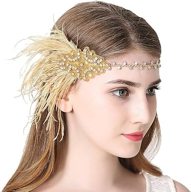 Amazon Com Orcle Women S Flapper Headband 1920s Art Deco Gatsby