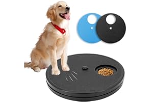YKALL Dog Nail Scratch Board - 3 in 1 Rotatable Round Dog Scratch Pad for Nails with Treat Box, Dog Nail File Toy, Scratching Board for Dogs,Shorten Dog’s Side Nail Easier for Small and Large Dogs