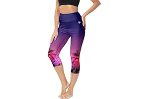 Deerose Swim Pants for Women Swim Capris High Waisted Sun Protection UPF 50+ Long Swimming Leggings Shorts
