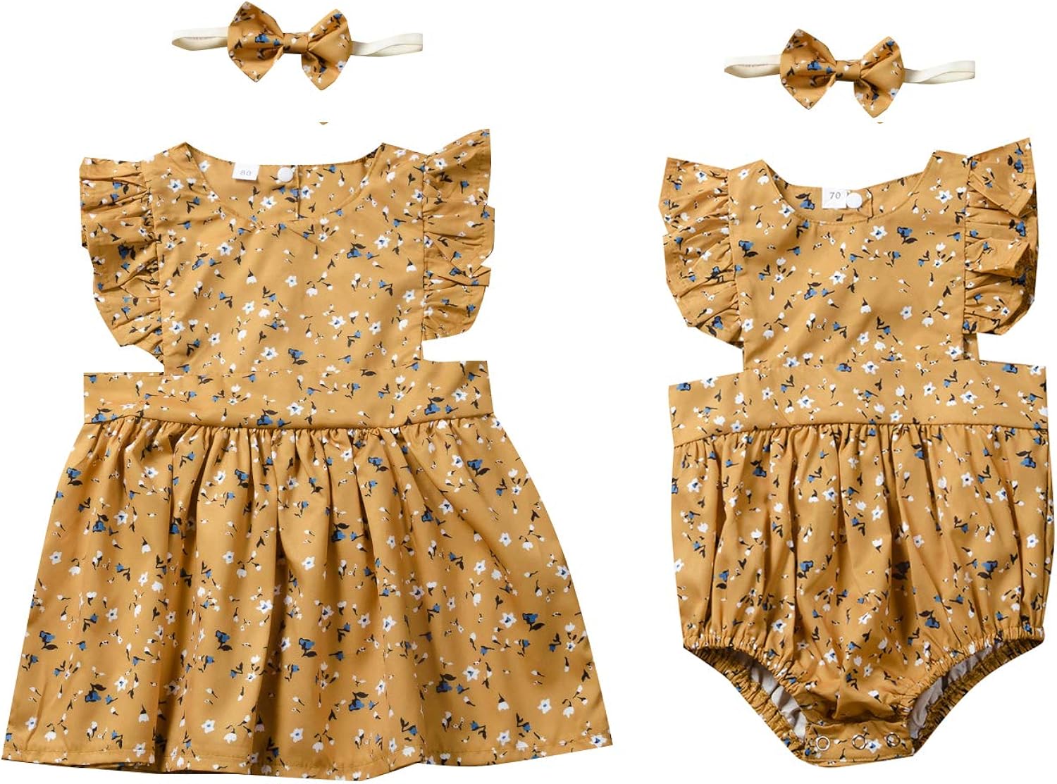 matching rompers for sisters