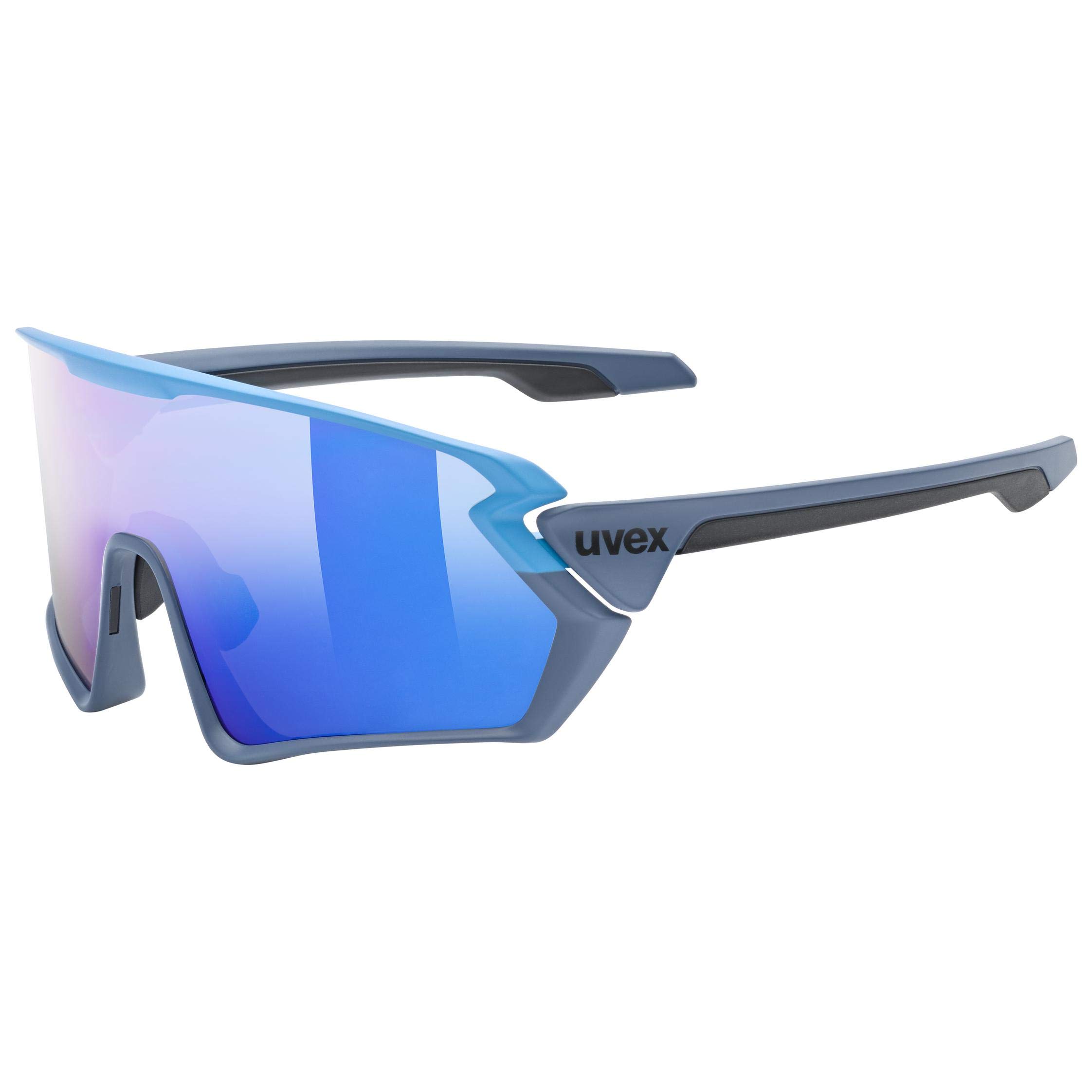 uvex Sportstyle 231 - Sports Sunglasses for Men and Women - Anti-Fog Technology - Comfortable & Non-Slip - Blue Grey Matt/Mirror Blue - One Size