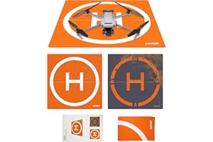 LKTOP Drone Landing Pad Weighted Foldable for DJI/Specta Drone, Double-Sided Waterproof Helipad Landing Mat, Compatibility: DJI/Specta Mavic/Air/Mini/Neo/Flip/Avata/FPV Series Accessories (20 inch)