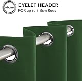 Deconovo Eyelet Blackout Curtains 55x114 Forest Green 2 Panels view 8