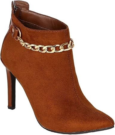 tan stiletto ankle boots