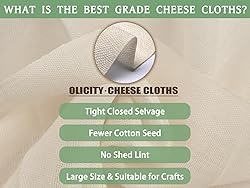 Olicity Cheese Cloths, Grade 90, 27 Sq