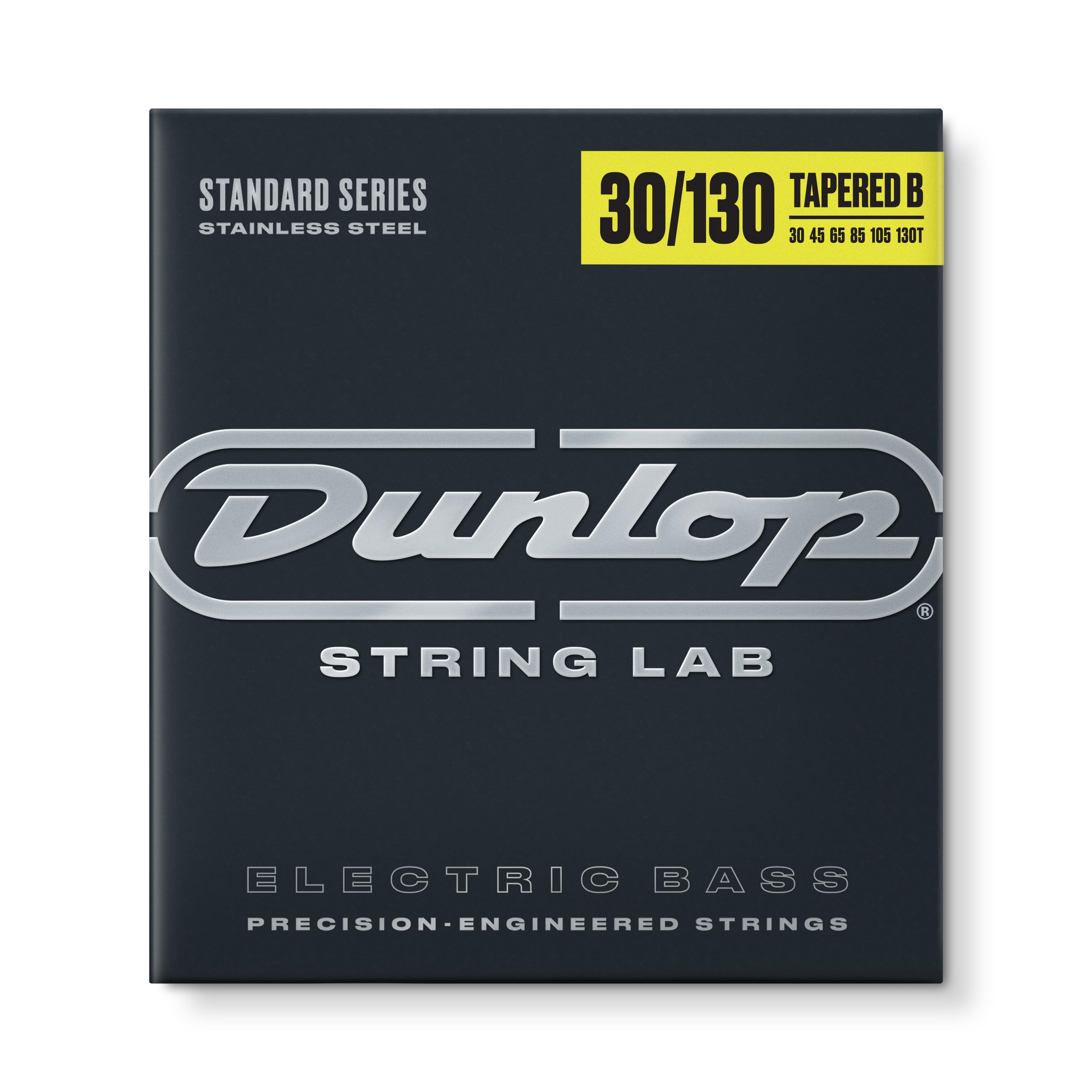 Jim Dunlop DBS30130T Stainless Steel Bass Strings w/Tapered B, Medium.030–.130, 6 Strings/Set
