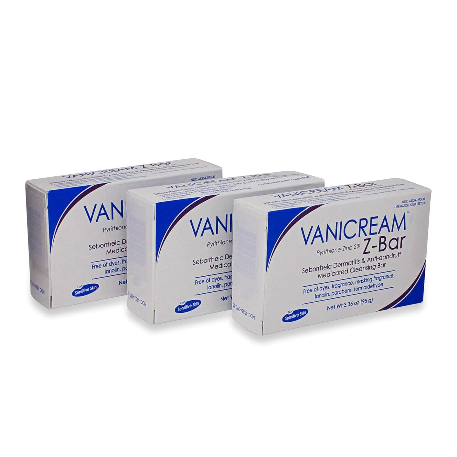 Vanicream Z-Bar Medicated Cleansing Bar - 3.36 oz, Pack of 3: Beauty