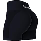 Sunzel Butt Scrunch Seamless Shorts, Womens 5 Inch Workout Shorts High Waist Stretch Booty Short for Gym/Yoga/Running/Biking