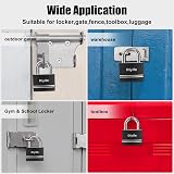 Diyife 40mm Small Aluminum Padlock with 2 Keys – Weatherproof Outdoor Lock view 7