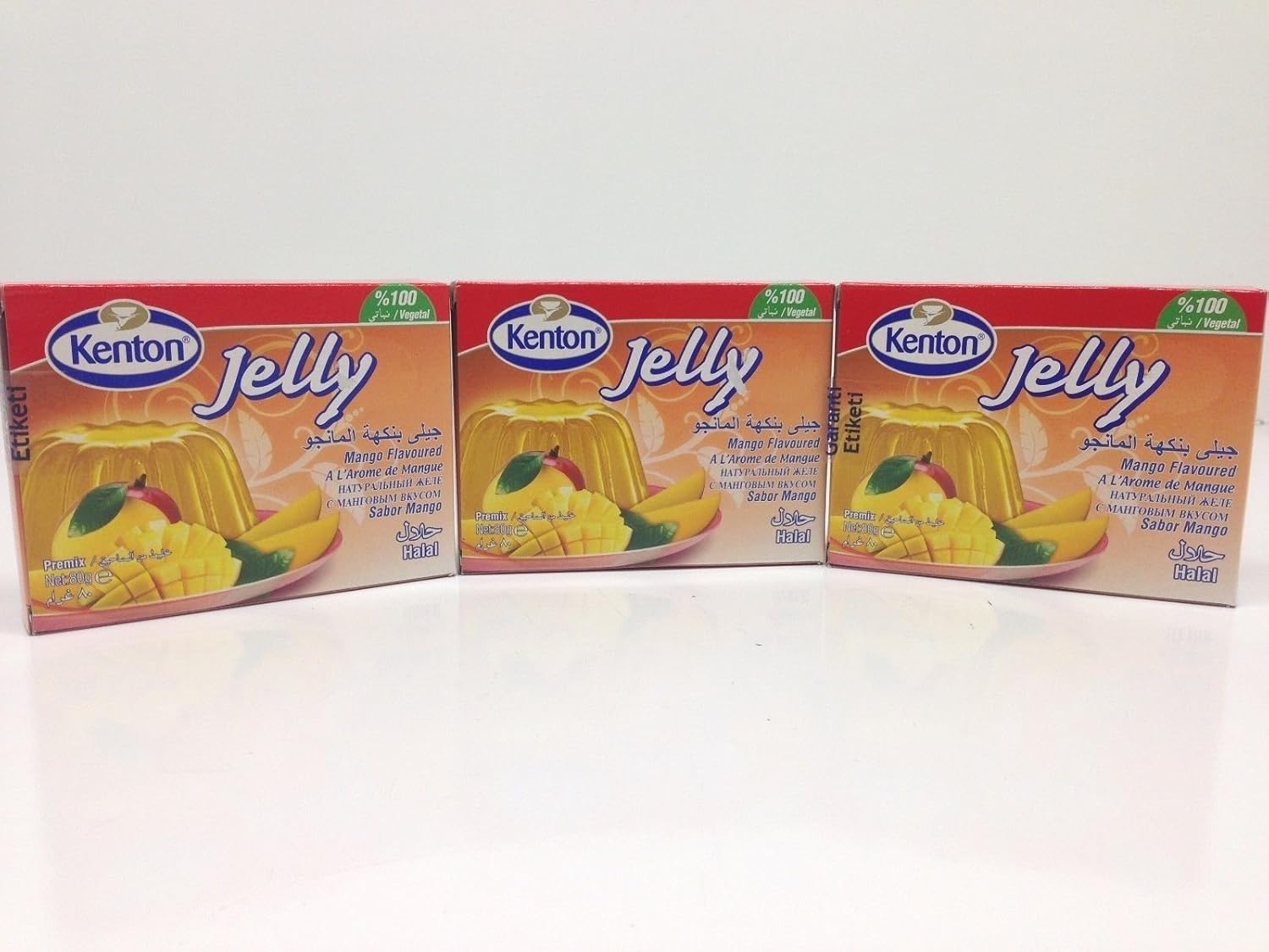 Mango Flavored Jelly Powder, Halal, Turkish, Kenton, 3 Pack Grocery & Gourmet Food