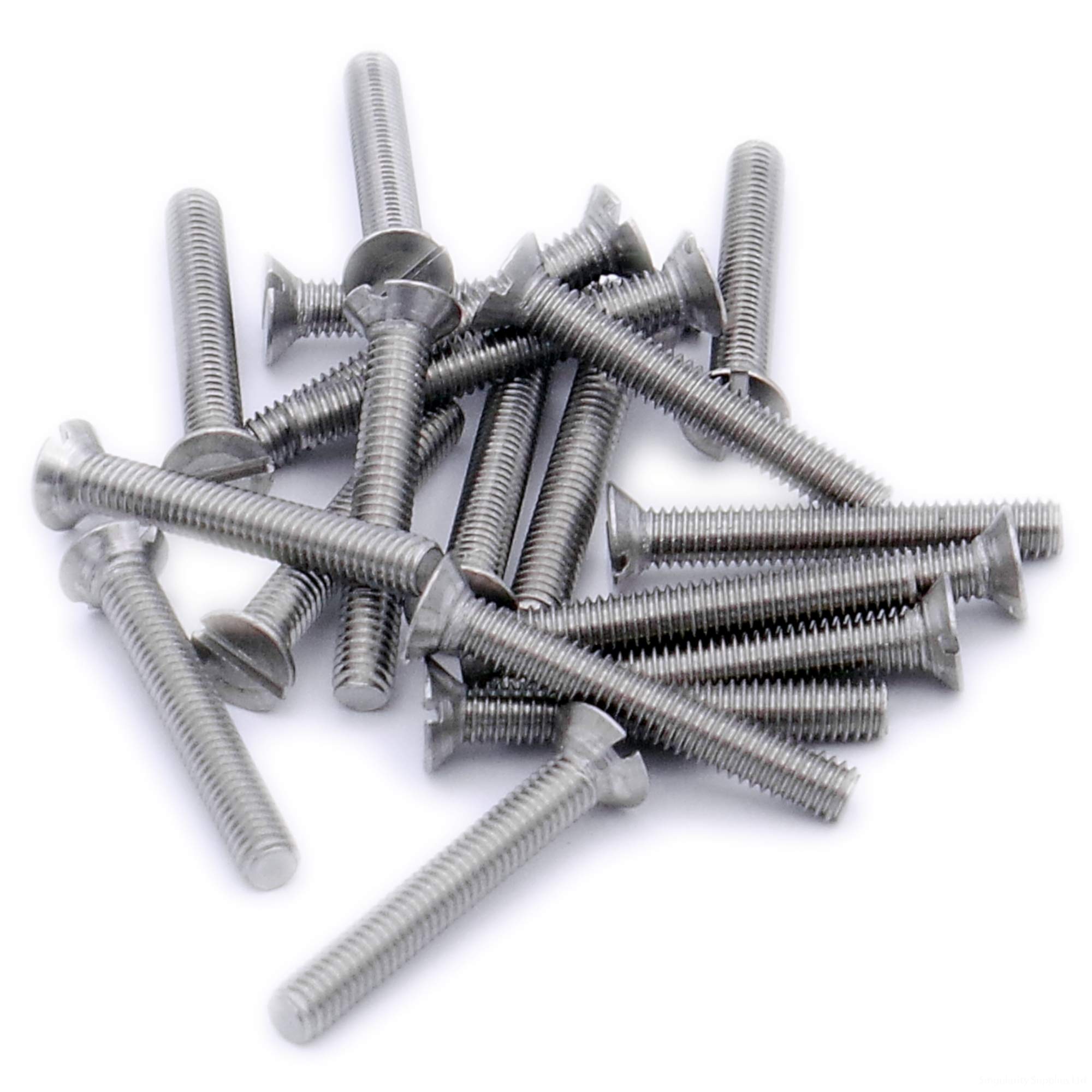 M2 (2mm x 4mm) Slot Countersunk Machine Screw (Bolt) - Stainless Steel (A2) (Pack of 20)