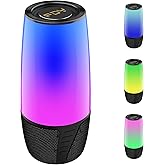 FDY Portable Bluetooth Speaker,9 Color LED Lighting,Wireless Speakers 40W Loud Sound,IPX6 Waterproof,Bluetooth 5.3,360° Stereo Sound Effect for Home/Outdoor/Party/Beach, Birthday Gift(Colorful)