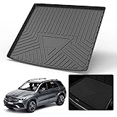 Elsetyler Custom Fit for Cargo Liner 2020-2026 Mercedes-Benz GLE Class 5 Passenger 2020-2026 GLE - Black TPE All Weather Heavy Duty Waterproof Rear Cargo Tray Trunk Floor Mat Protector