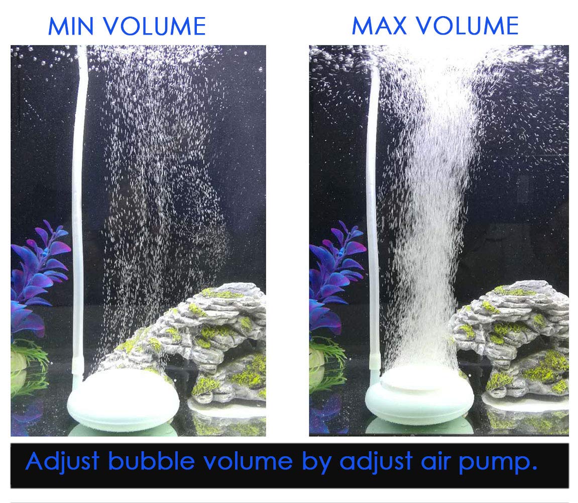 hygger Aquarium Bubble Kit Nano Air Stone Disc, Fish Tank Bubbler