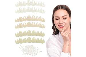 WALEJUC Tooth Repair Kit，Temporary Natural Shade for Filling The Gap, Moldable Thermal Beads Replacement Kit Replace The Missing or Broken Tooth-6PCS-D