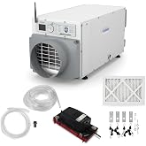 AprilAire E070W Smart Wi-Fi Crawl Space Dehumidifier, 70-Pint Commercial Whole-House Dehumidifier for Basement, Crawlspace &amp; Home up to 2,200 Sq. Ft. with Pump, Drain Hose, Hanging Kit, MERV 11 Filter