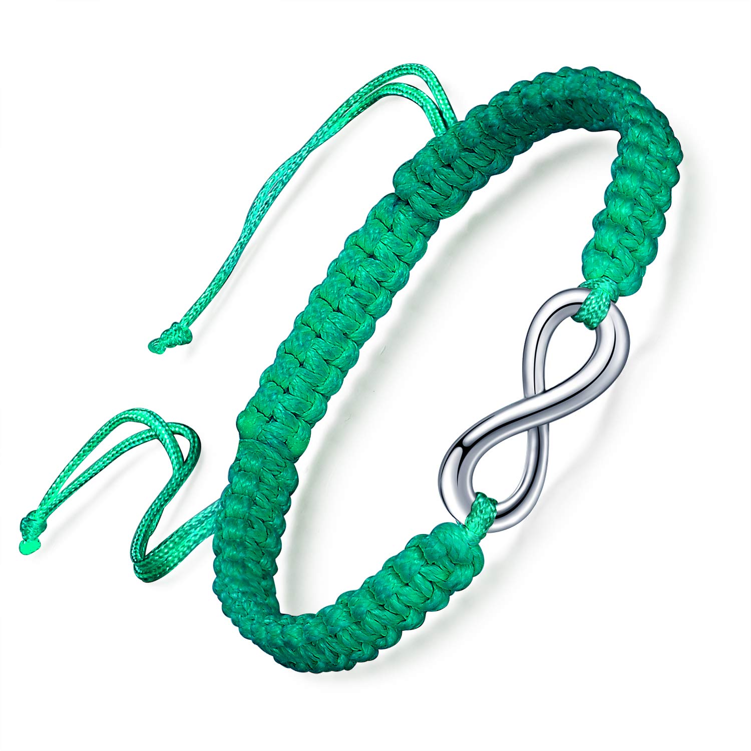 Unendlich U Infinite U Women Men Bracelet, Braided Handcrafted Bracelet Bangle, Classic Infinity Symbol, Rope Adjustable Chain Fit 7-11 Inch Wrist