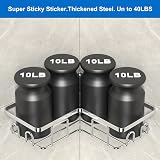 UUlioyer Corner Shower Caddy 2-Pack Stainless Steel No Drilling view 3