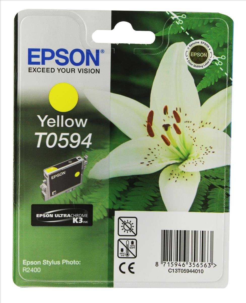 Epson Original Ink Cartridge T059 for Stylus Photo R2400, Yellow, Genuine