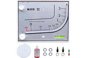 FUHUOLU Mark II 25 Liquid Filled Manometer Inspired by Dwyer Ideal for HVAC and General Use with 3% Accuracy, 3" w.c.