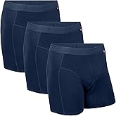 DANISH ENDURANCE Men's Organic Cotton Boxer Briefs, Tag-free Underwear, 3 & 6 Pack