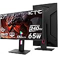KTC 27'' 240Hz QHD 1440P Gaming Monitor 144Hz 1ms 65W Type C USB DisplayPort HDMI HDR400 Tilt/Height/Pivot/Swivel Fast HVA AdaptiveSync VESA
