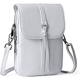 befen Genuine Leather Small Crossbody Bags for Women, Multi Pocket Cell Phone Crossbody Purse with RFID Blocking Card Slots