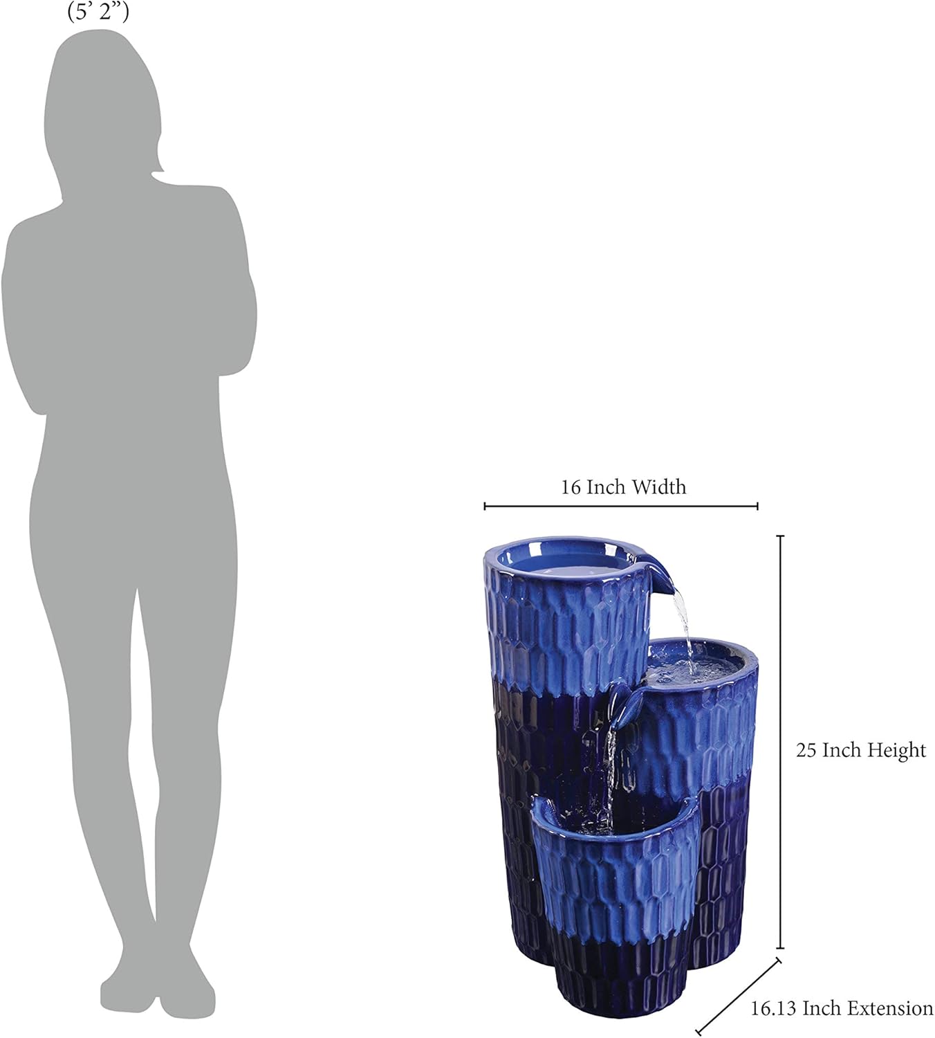 Kenroy Home 51078CB Nueva Fountains, Cobalt : Garden & Outdoor