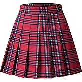 Shestellar Womens Stretchy Pleated Skirts