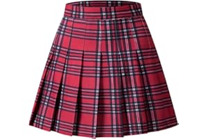 Shestellar Womens Stretchy Pleated Skirts