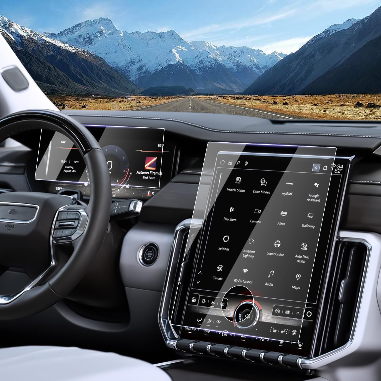 Photo 1 of LUWU Screen Protector Compatible with 2025 GMC Yukon Interior Accessories 2025 GMC Yukon AT4/AT4 Ultimate/Denali/Denali Ultimate Nano Screen Protector 4PCS (Navi+Dash)